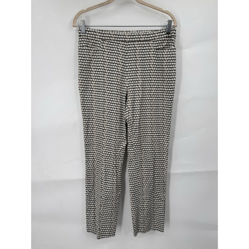 Akris Punto Geometric Straight Trouser Pant Women 6 Ivory Modern Mature Designer